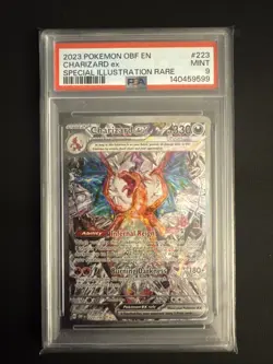 2023 POKEMON OBF EN CHARIZARD EX SIR #223 PSA 9 - Image 1
