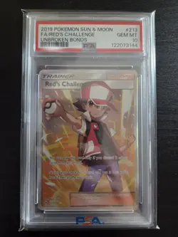 Red's Challenge Pokemon Unbroken Bonds FA 213/214 - PSA 10 Gem Mint 2019 - Image 1