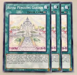 Yugioh! 3x Royal Penguins Garden BODE-EN063 Common 1st Ed NM - Image 1