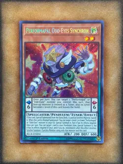 Yugioh Performapal Odd-Eyes Synchron BLLR-EN004 Secret Rare 1st Ed NM - Image 1