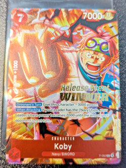 One Piece TCG Koby P-092 – OP12 Release Event Winner – Promo – NM - Image 1