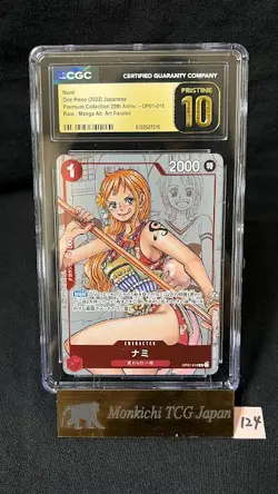CGC PRISTINE 10 Nami OP01-016 Rare Manga Parallel One Piece 2022 JP③ - Image 1