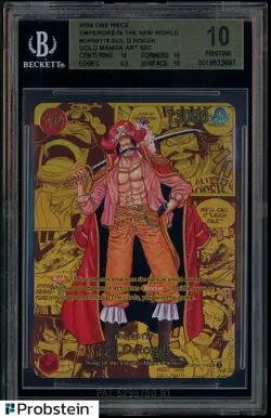 2024 One Piece Emperors in New World OP09118 Gol D. Roger Gold Manga BGS 10 - Image 1