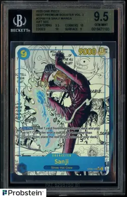 2025 One Piece The Best Premium Booster Vol.2 OP06119 Sanji Manga Art BGS 9.5 - Image 1