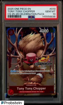 2025 One Piece 24-25 CS Celebration Pack Finalist #010 Tony Tony Chopper PSA 10 - Image 1