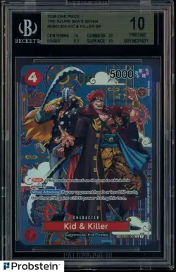 2026 One Piece The Azure Sea's Seven EB01003 Kid & Killer SP BGS 10 PRISTINE - Image 1