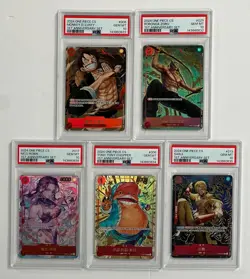 5x PSA 10 One Piece Chinese 1st Anniversary Luffy Zoro Chopper Sanji Robin Set - Image 1