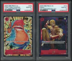 5x PSA 10 One Piece Chinese 1st Anniversary Luffy Zoro Chopper Sanji Robin Set - Image 5
