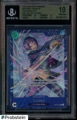 2025 One Piece Promos OP12031 Tashigi R Treasure Cup Top 16 Prize BGS 10 - Image 1