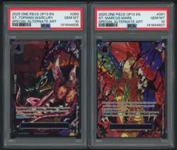 Lot (5) PSA 10 Five Elders Demon God Pack One Piece Sequential AA PSA 10 Set - Image 5