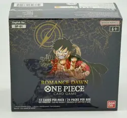 One Piece EN Romance Dawn Booster Box Sealed Wave 1 Blue Bottom w/ Plastic Case - Image 1