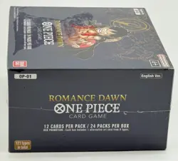 One Piece EN Romance Dawn Booster Box Sealed Wave 1 Blue Bottom w/ Plastic Case - Image 5
