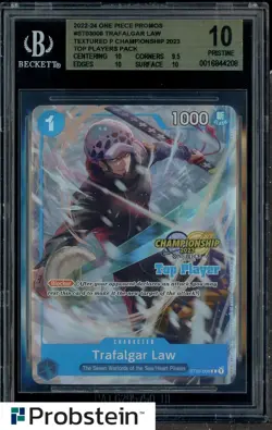 Trafalgar Law One Piece Promos Textured Championship Top Player BGS 10 PRISTINE - Image 1