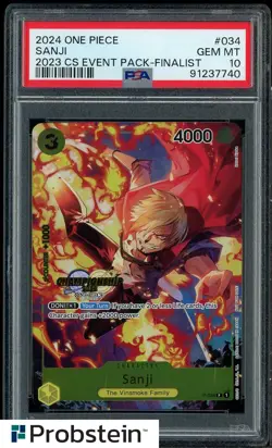 2024 One Piece 2023 CS Event Pack Finalist #034 Sanji PSA 10 GEM MINT - Image 1