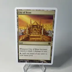 Magic: The Gathering City of Brass Land 322/350 LP 8th English 2003 - Image 1