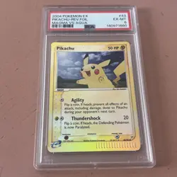 2004 Pokemon Pikachu Rev Foil Magma VS Aqua 43/95 EX-MT PSA GRADED 6 - Image 1
