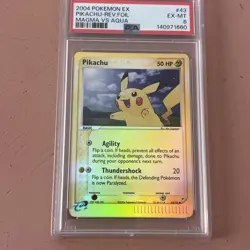 2004 Pokemon Pikachu Rev Foil Magma VS Aqua 43/95 EX-MT PSA GRADED 6 - Image 2