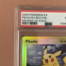 2004 Pokemon Pikachu Rev Foil Magma VS Aqua 43/95 EX-MT PSA GRADED 6 - Image 3