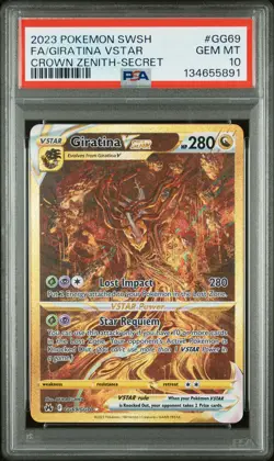 2023 POKEMON SWORD & SHIELD CROWN ZENITH SECRET FULL ART/GIRATINA VSTAR PSA 10 - Image 1