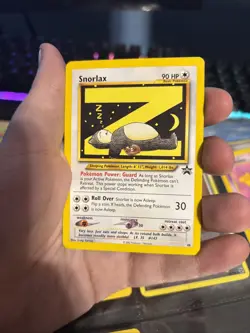 2002 Pokemon League Snorlax #49 WOTC Black Star Promo - Image 2