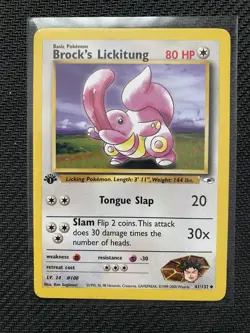 Pokemon Card - Brock's Lickitung Gym Heroes 41/132 Uncommon 1st Edition - Image 1