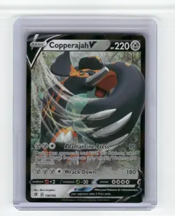 Copperajah V SWSH02: Rebel Clash Ultra Rare,Holo Pokemon Near Mint or Better - Image 1