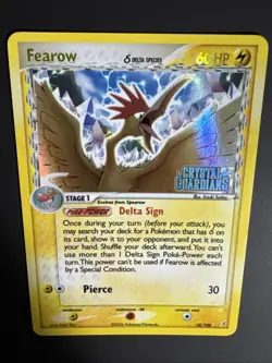 Pokemon TCG Fearow 18/100 Reverse Holo Rare Stamped EX Crystal Guardians NM - Image 3