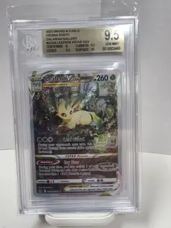 GEM MINT Leafeon VSTAR GG35/GG70 Crown Zenith Graded Pokemon Card BGS 9.5 💎 - Image 1