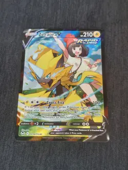 2022 Pokemon Card - Zeraora V Rapid Strike Silver Tempest TG16/TG30 Ultra Rare - Image 1