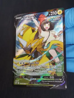 2022 Pokemon Card - Zeraora V Rapid Strike Silver Tempest TG16/TG30 Ultra Rare - Image 2
