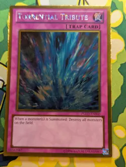 Yugioh Torrential Tribute PGLD EN060 Gold Rare - LP - Image 1