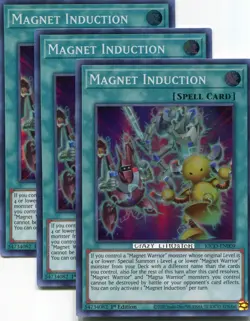 3 X YU-GI-OH MAGNET INDUCTION 1ST ED SUPER RARE NM/MINT KICO-EN009 - Image 1