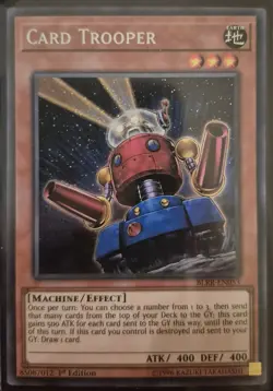 YuGiOh Card Trooper Secret Rare 1st Edition BLRR-EN053 - Image 1
