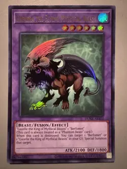 YUGIOH CHIMERA THE FLYING MYTHICAL BEAST ASIA ENGLISH DUNE-AE102 ULTRA RARE - Image 1