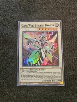 Clear Wing Synchro Dragon - LED8-EN001 - Yugioh 1st Edition - NM - Super Rare - Image 1