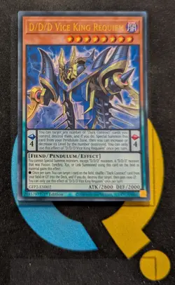 GFP2-EN002 D/D/D Vice King Requiem Ultra Rare 1st Edition YuGiOh Card TCG - Image 1