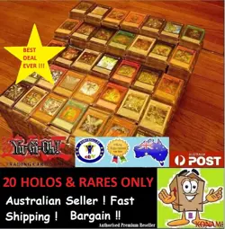🌟 YuGiOh! [ 20 Rares & HOLOS ONLY ] Bulk Cards Pack GENUINE KONAMI - Image 1