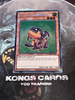 MZMU-EN063 Armed Dragon LV3 Secret Rare YuGiOh! NEW - Image 1