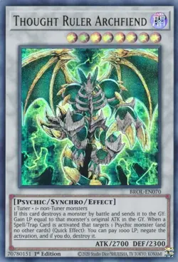 Thought Ruler Archfiend - BROL-EN070 - NM - Ultra Rare - 1st ed - Yugioh - Image 1