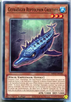 Yu-GI-OH Gefraßiger Reptolphin Greethys Common MP21-DE183 - Image 1