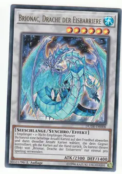 Yu-GI-OH Brionac Drache der Eisbarriere Ultra Rare DUDE-DE008 NEU! - Image 1