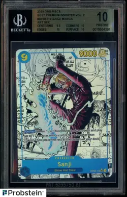 2025 One Piece The Best Premium Booster Vol.2 OP06119 Sanji Manga Art BGS 10 - Image 1