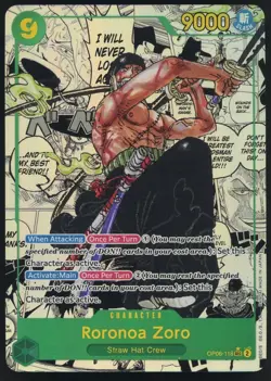 One Piece English OP06-118 Manga Alternate Art Roronoa Zoro SEC - Image 1
