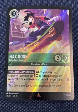 Disney Lorcana TCG Max Goof Foil 75/204 Rare - Image 1