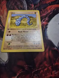 Onix 56/102 Shadowless 1st Edition Base Set Pokemon Card HP - Image 2