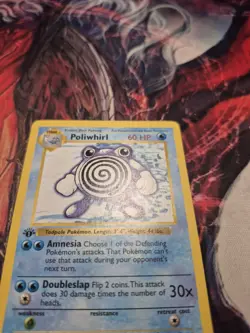Poliwhirl 38/102 - Base Set 1st Edition Shadowless Uncommon WOTC Pokemon MP - Image 2