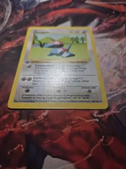 Pokemon TCG Porygon 1st Edition Shadowless Base Set 39/102 MP - Image 4