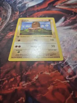 Diglett 47/102 1st Edition Shadowless Base Set Pokemon Card Game 1999 WOTC MP - Image 3