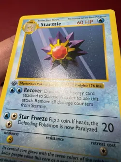 Starmie 64/102 Shadowless 1st Edition Base Pokemon Card LP - Image 5
