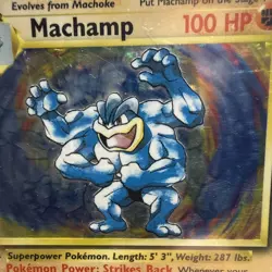 Pokemon TCG Machamp Holo Rare 1st Edition Base Set 8/102 - Image 2